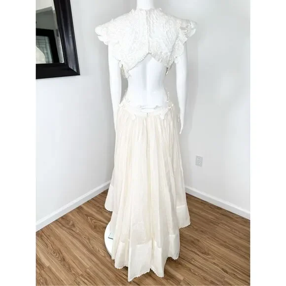 Zimmermann Tama Asymmetric Sequin-Embroidered Gown Size 3 / US 10 - Picture 13 of 15